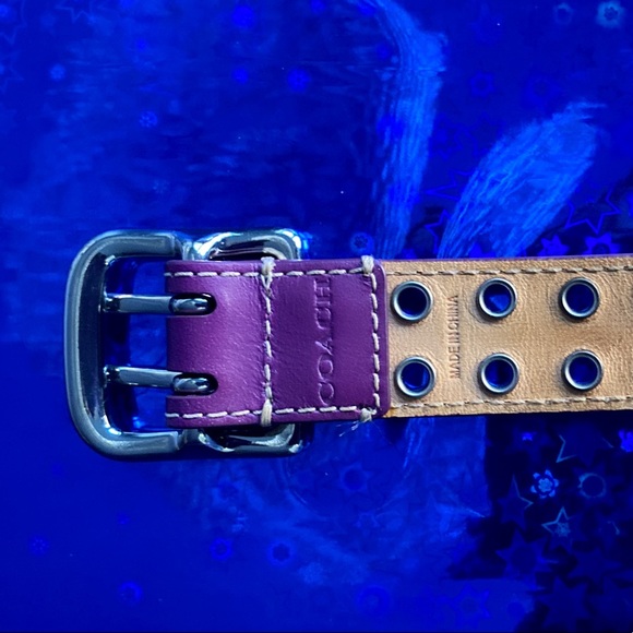 Coach Purple Grommet Leather Bracelet - Picture 6 of 10